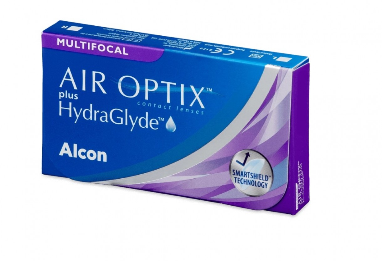 Monthly Disposable Multyfocal contact lenses Alcon Air Optix  Hydraglyde  ( 6 Lenses )