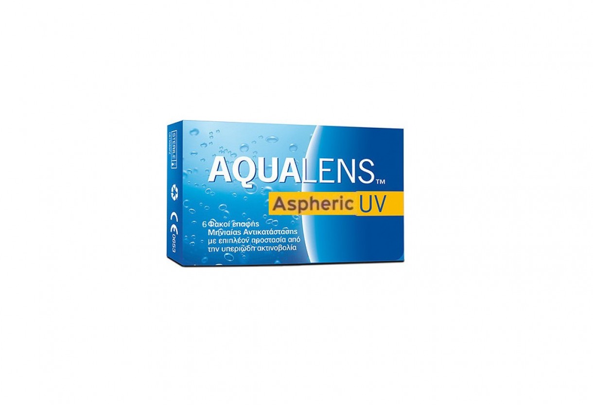 Μηνιαίοι Φακοί Επαφής Aqualens Aspheric UV (6 Φακοί)