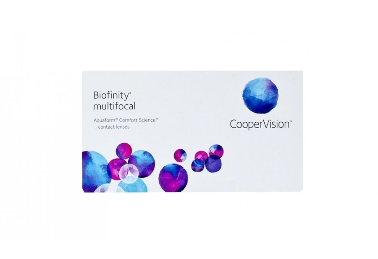 Monthly Disposable Multyfocal contact lenses Cooper Vision Biofinity Multifocal  ( 3 Lenses )