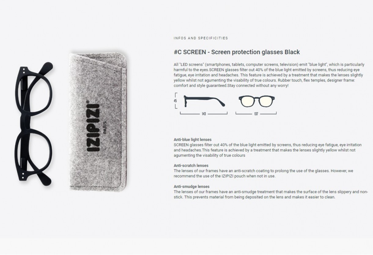 Blue light reading eyeglasses Izipizi C