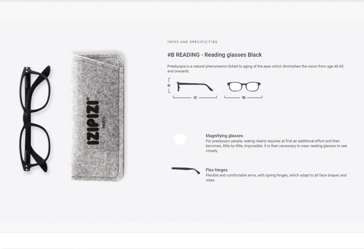 Reading eyeglasses Izipizi B