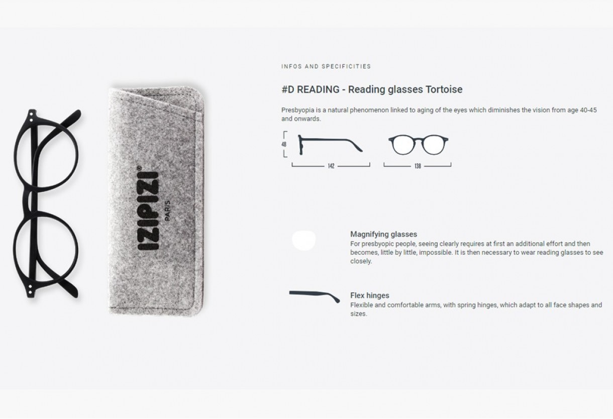 Reading eyeglasses Izipizi D